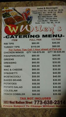 Wileys Chicken & Ribs menu 2
